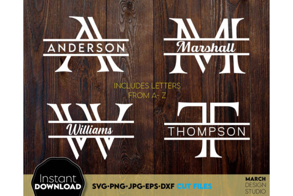 Alphabet Split Monogram Bundle Letters for Crafts
