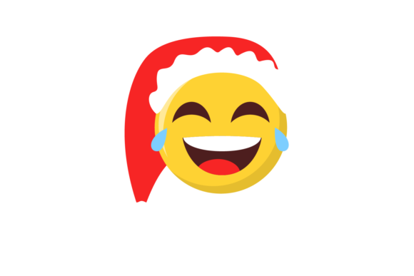 Christmas Hat Emotion Face Happy Svg for Local Business Branding
