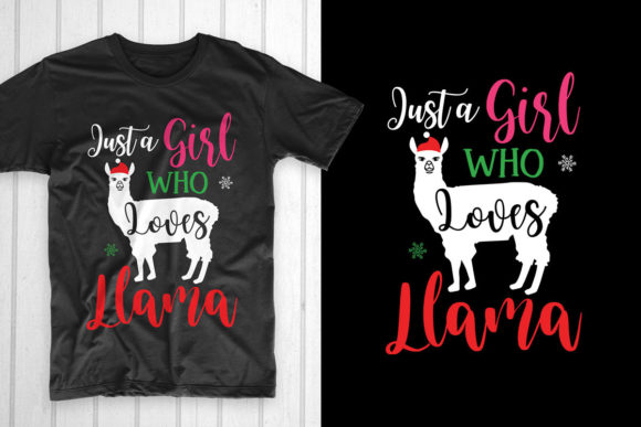 Christmas Llama T Shirt Design for Crafts