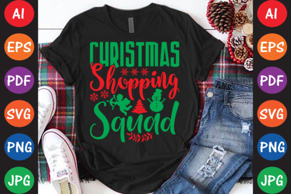 Christmas Shopping Squad Crafts Graphic Design Asset Review