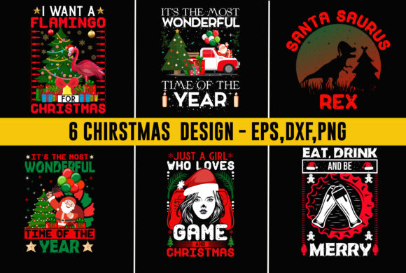 Christmas T-Shirt Design Bundle 3 for Handmade Creations