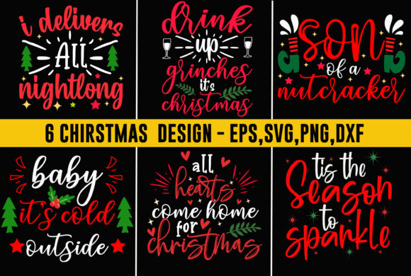 Christmas T-Shirt Design Bundle 5 for Blog and Web Use