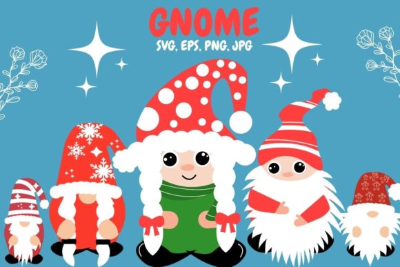 Gnome Christmas Baby Bundle Illustrations