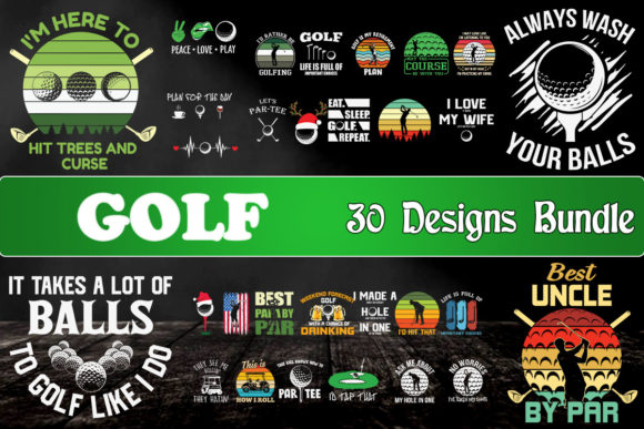 Golf Bundle SVG 30 Designs for Crafts and Branding