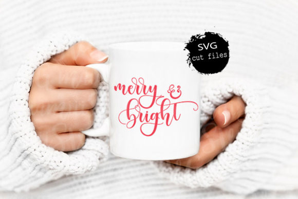 Merry and Bright, Funny Christmas Sign for Crafts
