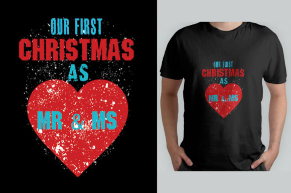 OUR FIRST CHRISTMAS AS MR MS Print Templates for Crafting