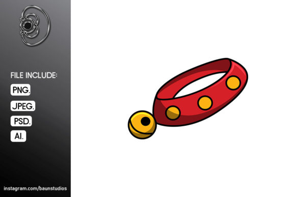 Pet Strap Christmas Cartoon Illustration for Creative Projects
